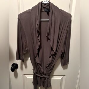 Banana Republic brown jersey wrap waist top. Size medium, but wears like small.